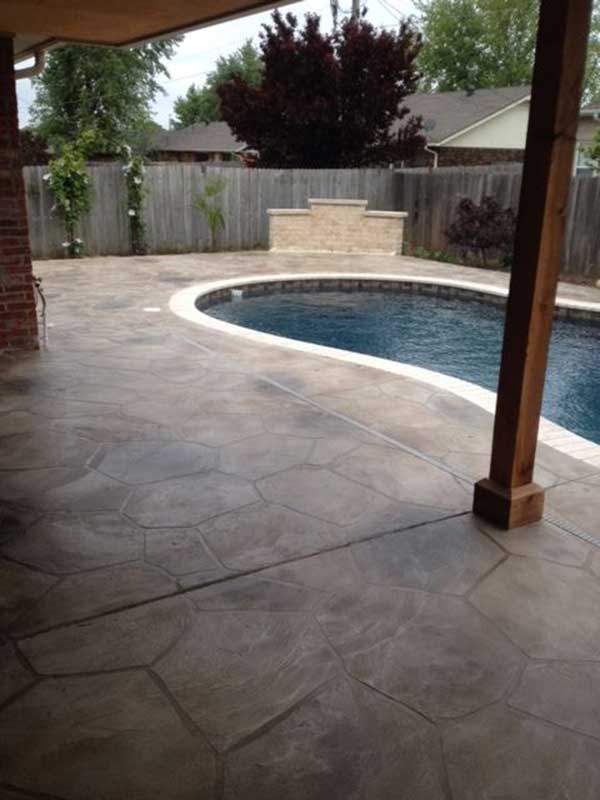 Concrete Pool Deck Staining